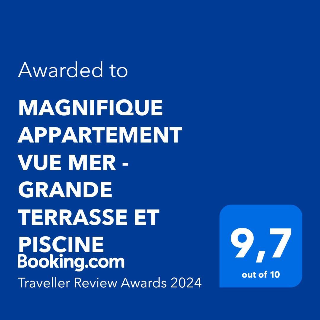 Magnifique Appartement Vue Mer - Grande Terrasse Et Piscine 邦多勒 外观 照片